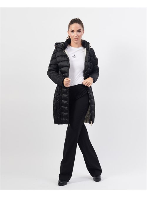 Yes Zee women's long quilted jacket with hood YES ZEE | O017-M8000801